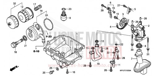 CARTER D'HUILE/POMPE A HUILE CB600F9 de 2009